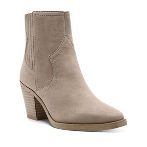 LUCKY BRAND Womens Beige Comfort Jaide Square Toe Block Heel Western Boot 8.5